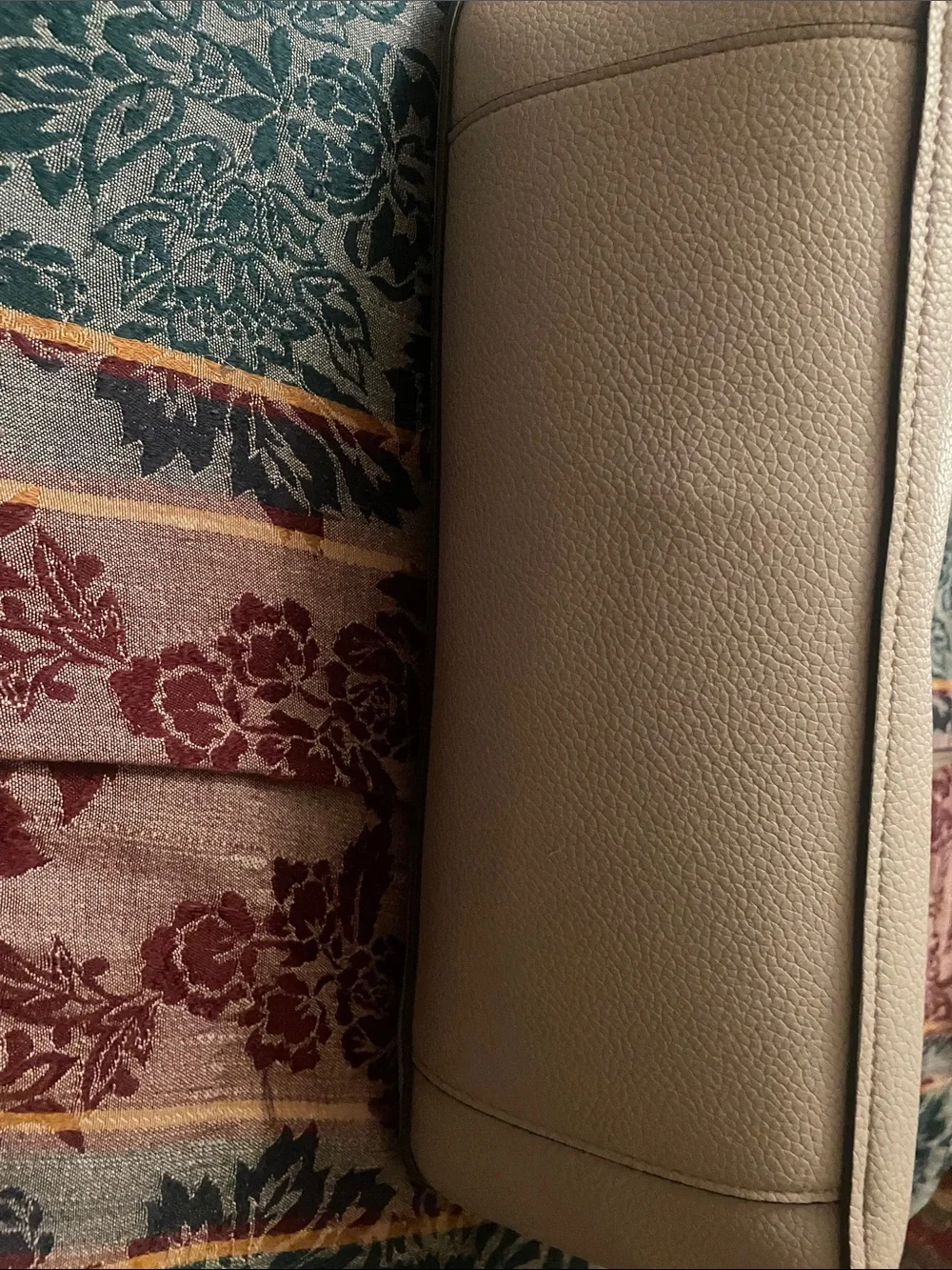 Calvin Klein Taupe Pebble Leather Laptop Tote